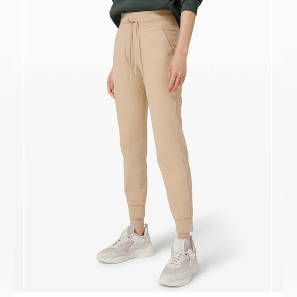 lululemon athletica Ready to Rulu Tan/ Beige Joggers Size 12 - Picture 1 of 7